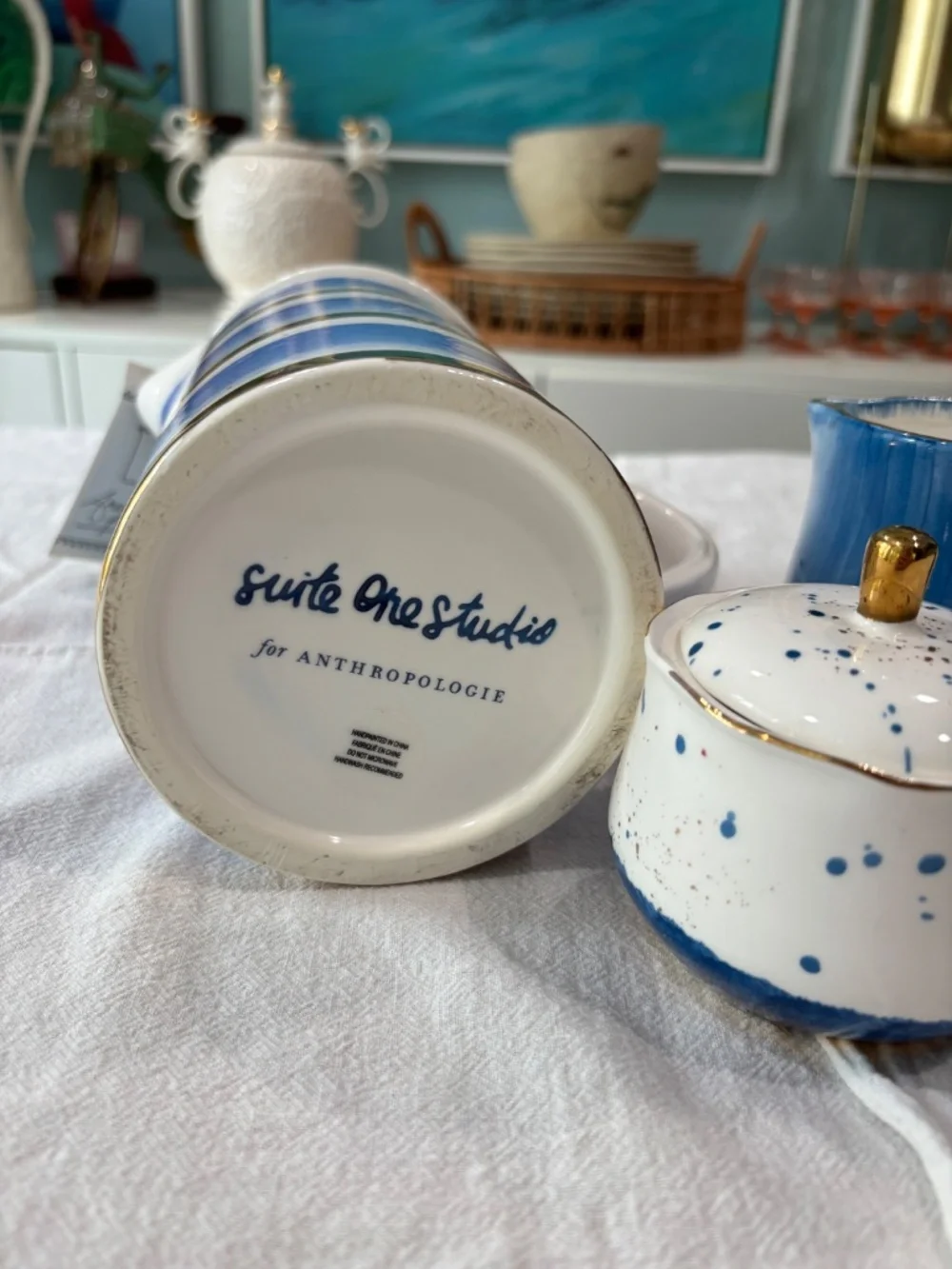 Rare Anthropologie Mimira Coffee Set – French Press, Sugar Bowl & Creamer (2017)
